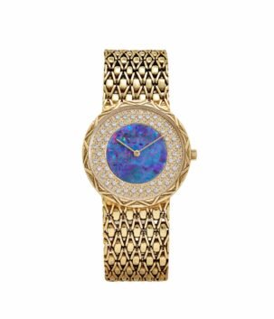 Audemars Piguet Vintage Cobra Yellow Gold Opal Diamond Dial Quartz