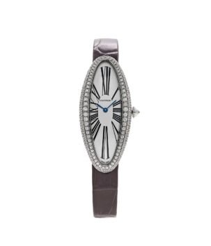 Cartier Baignoire Allongée WJBA0007 White Gold Silver Dial