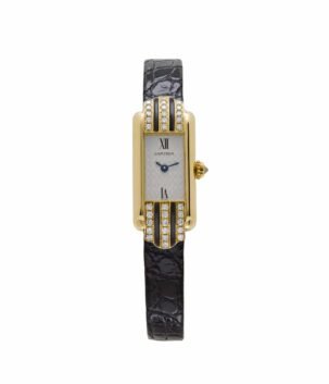 Cartier Tank Allongée 1380 Yellow Gold Ivory Dial