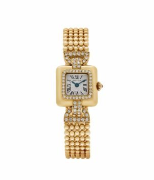 Cartier Trocadéro Vintage 'Ladies' Yellow Gold White Dial
