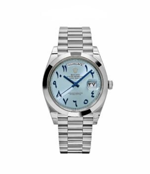 Rolex Day-Date 40 228206 Platinum Ice Blue Arabic Dial
