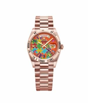 Rolex Day-Date 36 128235 'Emoji Puzzle' Rose Gold